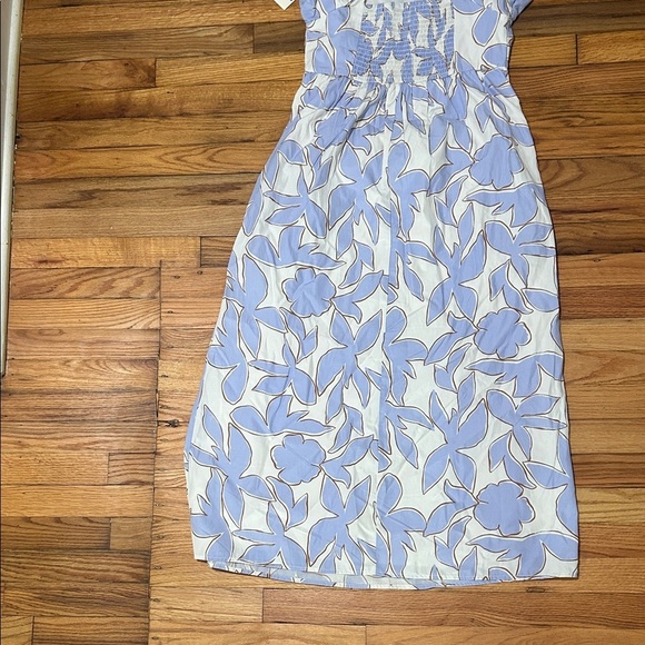 NWT A New Day Blue and White Smocked Dress - Picture 6 of 6